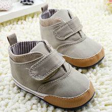 0-18M Baby Boys Cotton Ankle Canvas High Crib Shoes Sneaker