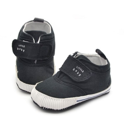 0-18M Baby Boys Cotton Ankle Canvas High Crib Shoes Sneaker