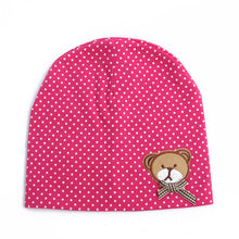 0-9M Lovely Infant Unisex Baby Boys Girls Bear Dots Pattern Cotton Cap Beanie Hats 9 Colors