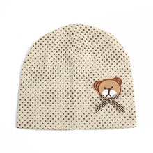 0-9M Lovely Infant Unisex Baby Boys Girls Bear Dots Pattern Cotton Cap Beanie Hats 9 Colors