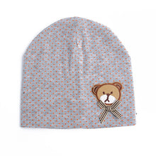 0-9M Lovely Infant Unisex Baby Boys Girls Bear Dots Pattern Cotton Cap Beanie Hats 9 Colors