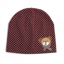 0-9M Lovely Infant Unisex Baby Boys Girls Bear Dots Pattern Cotton Cap Beanie Hats 9 Colors