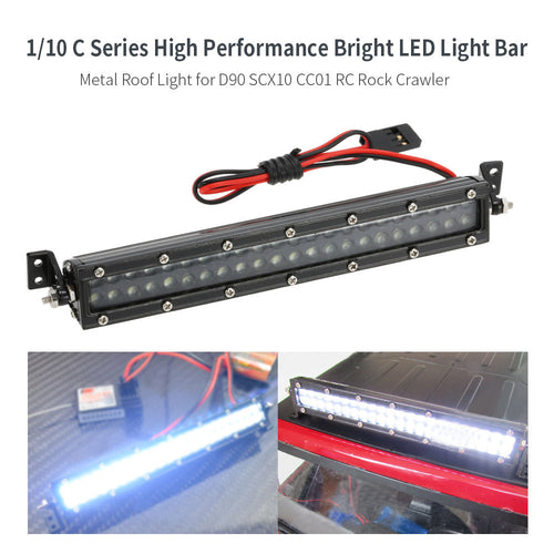 110 C Series Bright LED Light Bar Metal Roof Light Lamp for 110 HSP RC4WD Axial D90 SCX10 Traxxas TAMIYA CC01 RC Rock Crawler