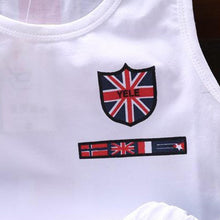 1-4Years 2pcs Baby Boy Clothing Set Kids Outfit  Vest + Flag Sets 3 Colors