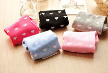 1/5 Pair Soft Boat Socks For Women Sweet Heart Design Women Girls Sock Slippers Cotton Blend Pink Blue Rose Grey Black