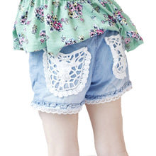 1-6Years Kids Children Girls Shorts Jeans Lace Pocket Demin Jeans