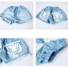 1-6Years Kids Children Girls Shorts Jeans Lace Pocket Demin Jeans