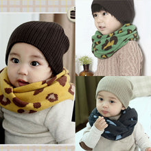 1-8Y Warm Girl Boy Baby Kids Scarf Neckerchief Leopard Printed Scarves