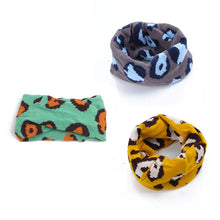 1-8Y Warm Girl Boy Baby Kids Scarf Neckerchief Leopard Printed Scarves