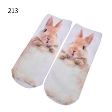 3D Print Animal Cat Women Socks Casual Cartoon Socks Low Cut Ankle Socks