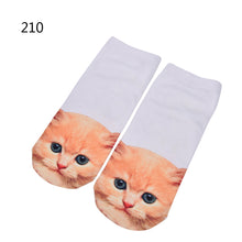 3D Print Animal Cat Women Socks Casual Cartoon Socks Low Cut Ankle Socks