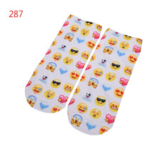 3D socks Harajuku Style Print women Socks Casual Low Cut Ankle Socks emoji print socks