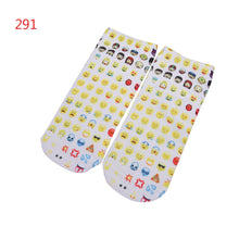 3D socks Harajuku Style Print women Socks Casual Low Cut Ankle Socks emoji print socks