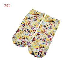 3D socks Harajuku Style Print women Socks Casual Low Cut Ankle Socks emoji print socks