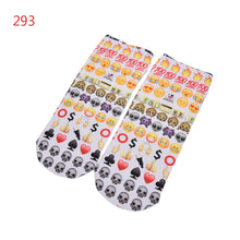 3D socks Harajuku Style Print women Socks Casual Low Cut Ankle Socks emoji print socks