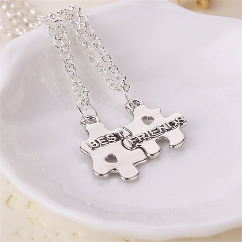 /Set Vintage Best Friend Splice Pendant Necklace Party Jewelry Gift Wedding Alloy Women Men Necklace