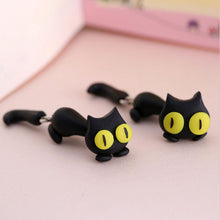 100% Handmade Polymer Clay Cute Cat Cotton Animal Stud Earrings Ear Stud Jewelry Brincos
