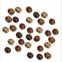100Pcs Mixed Painted Wood Spacer Beads Fit Charm Bracelet