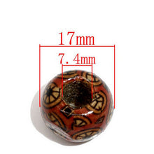 100Pcs Mixed Painted Wood Spacer Beads Fit Charm Bracelet
