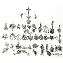 100Pcs Tibetan Silver Mix Charm Pendants Jewelry