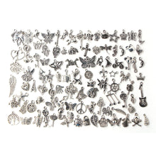 100Pcs Tibetan Silver Mix Charm Pendants Jewelry