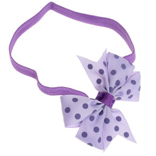 10PC Babys Headband Girls Kids Cute Hairband Elastic Wave Point Bowknot Pography Hair Wear Promotion
