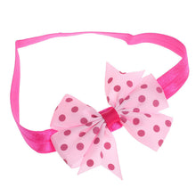 10PC Babys Headband Girls Kids Cute Hairband Elastic Wave Point Bowknot Pography Hair Wear Promotion