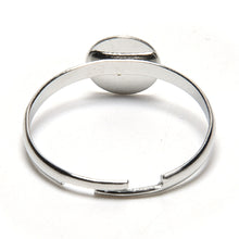 10PCS Dia 8mm Adjustable Silver Plated Flat Ring jewelry Findings Pad Bases Blanks Accessories
