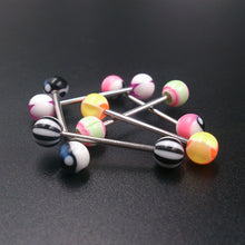 10PCS Mixed Tounge Nipple Ear Rings Bars Barbell Body Piercing Jewelry