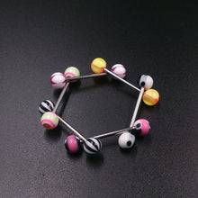 10PCS Mixed Tounge Nipple Ear Rings Bars Barbell Body Piercing Jewelry