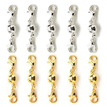10PCS Silver/Gold Plated Strong Paved Magnetic Clasps Jewelry Findings Magnetic Clasps Lobster Clasps for Necklace and Bracelets