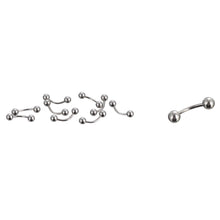 10PCS Stainless Steel Curved Eyebrow Nose Lip Earrings Nipple Piercings Punk Body Piercing