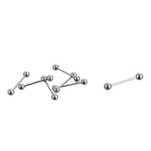 10PCS Stainless Steel Curved Eyebrow Nose Lip Earrings Nipple Piercings Punk Body Piercing