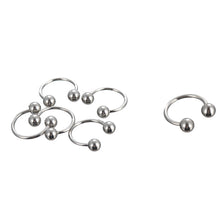 10PCS Stainless Steel Curved Eyebrow Nose Lip Earrings Nipple Piercings Punk Body Piercing