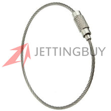 10PCS Stainless Steel Wire Key Ring Chain Keychain Pendant Loop Hiking Climbing Working Aloft Tool Steel Wire Chain Lock 15cm