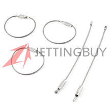10PCS Stainless Steel Wire Key Ring Chain Keychain Pendant Loop Hiking Climbing Working Aloft Tool Steel Wire Chain Lock 15cm