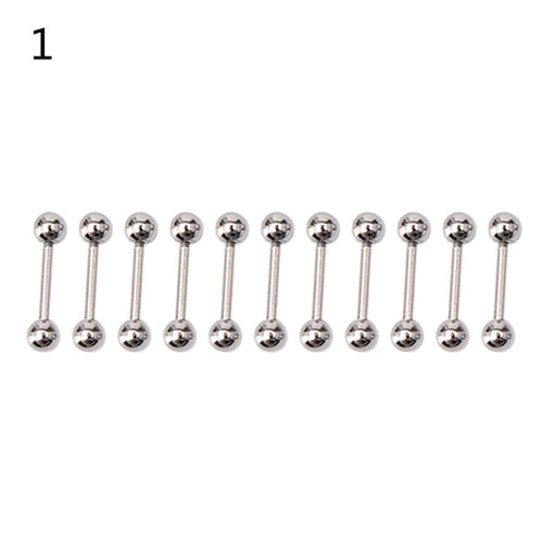 10PCS Stainless steel Ball Tongue Navel Nipple Barbell Rings Bars Body Piercing Sexy