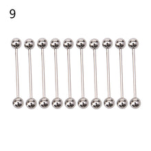10PCS Stainless steel Ball Tongue Navel Nipple Barbell Rings Bars Body Piercing Sexy