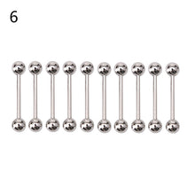10PCS Stainless steel Ball Tongue Navel Nipple Barbell Rings Bars Body Piercing Sexy