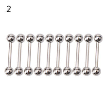 10PCS Stainless steel Ball Tongue Navel Nipple Barbell Rings Bars Body Piercing Sexy