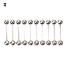 10PCS Stainless steel Ball Tongue Navel Nipple Barbell Rings Bars Body Piercing Sexy