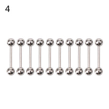 10PCS Stainless steel Ball Tongue Navel Nipple Barbell Rings Bars Body Piercing Sexy