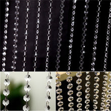 10pcss 1M/3.3 Foot Wedding DIY Decor Acrylic Crystal Beads Curtain Strand Garland PY6