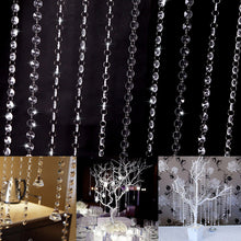 10pcss 1M/3.3 Foot Wedding DIY Decor Acrylic Crystal Beads Curtain Strand Garland PY6