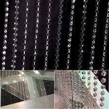 10pcss 1M/3.3 Foot Wedding DIY Decor Acrylic Crystal Beads Curtain Strand Garland PY6