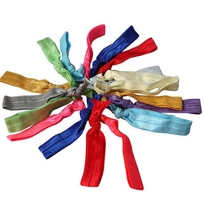 10Pcs Attractive Multi Color Knot Elastic Hair Tie Hairband Rubber Band Ponytail g Headband