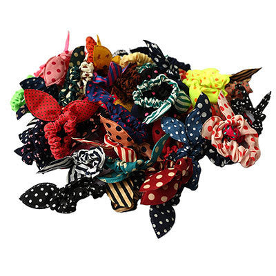 10Pcs Lots Cute Sweet Girl Elastic Hair Band Ponytail Holder Random Color Women Headwear