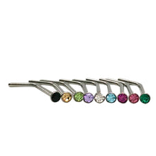 10Pcs Rhinestone Stainless Steel Screw Nose Hoop Ring Stud Body Piercing Pretty
