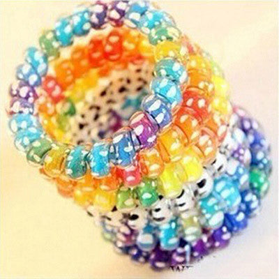 10Pcs women Girl Hairband Headband Telephone Cord Elastic Ponytail Holders Hair Ring Scrunchies For Girl Rubber Band Tie