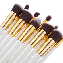 10pc Makeup Brushes Set Pro Powder Blush Foundation Eyeshadow Eyeliner Lip Colorful Cosmetic Brush Kit Beauty Tool